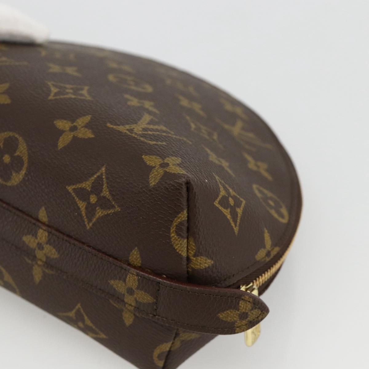 LOUIS VUITTON Monogram Trousse Demi Ronde Cosmetic Pouch M47520 LV Auth BA11983