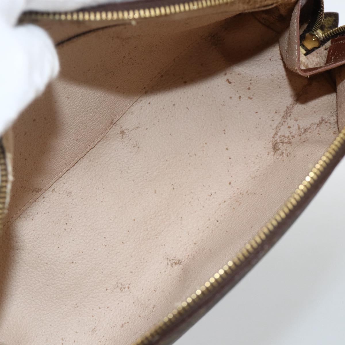 LOUIS VUITTON Monogram Trousse Demi Ronde Cosmetic Pouch M47520 LV Auth BA11983