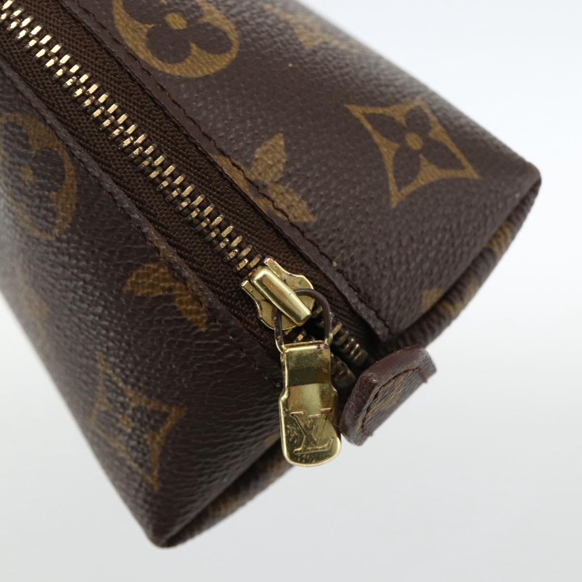 LOUIS VUITTON Monogram Trousse Demi Ronde Cosmetic Pouch M47520 LV Auth BA12002