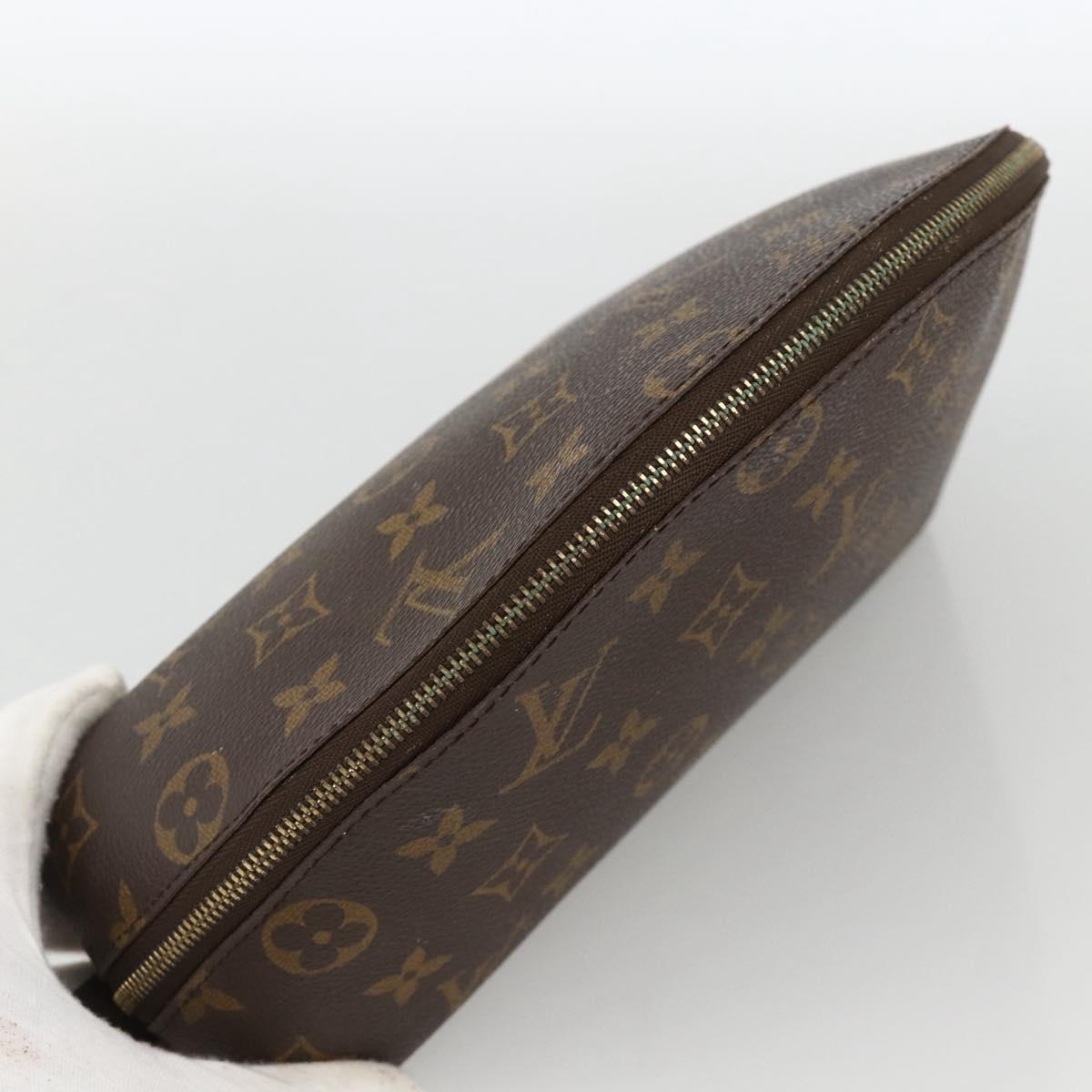 LOUIS VUITTON Monogram Trousse Demi Ronde Cosmetic Pouch M47520 LV Auth BA12002