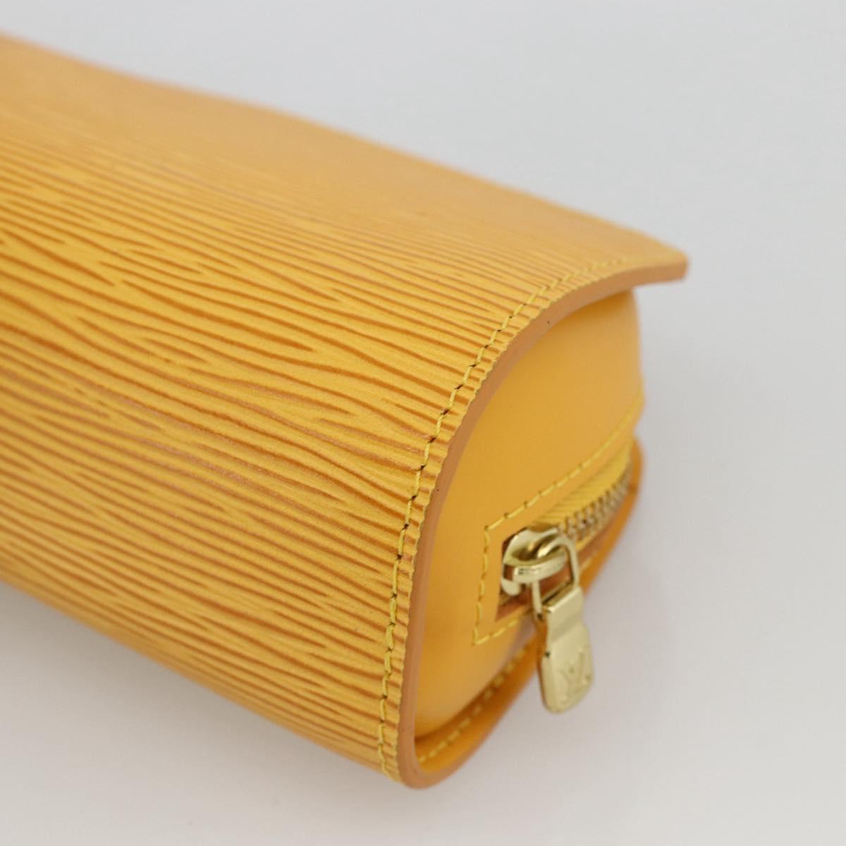 LOUIS VUITTON Epi Dauphine PM Pouch Yellow M48449 LV Auth BA12005