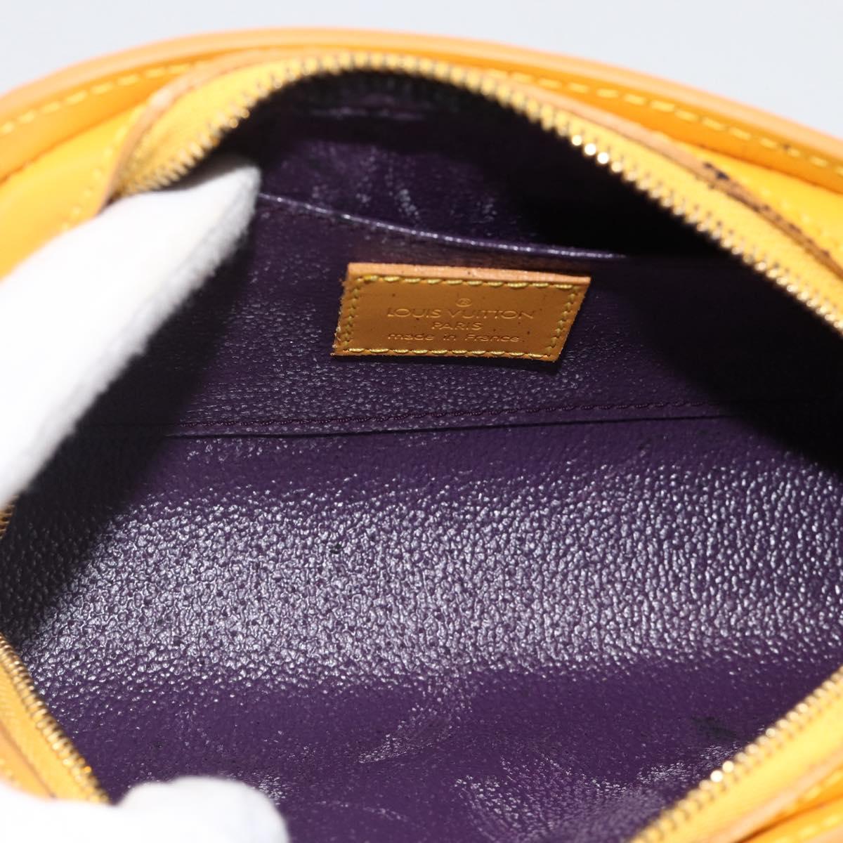 LOUIS VUITTON Epi Dauphine PM Pouch Yellow M48449 LV Auth BA12005