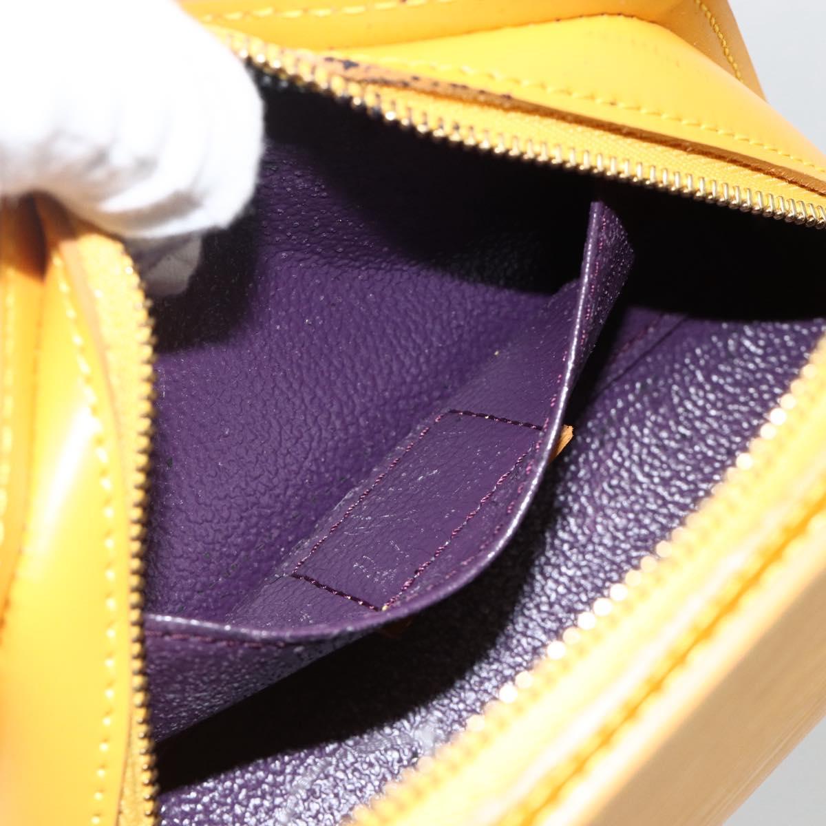 LOUIS VUITTON Epi Dauphine PM Pouch Yellow M48449 LV Auth BA12005