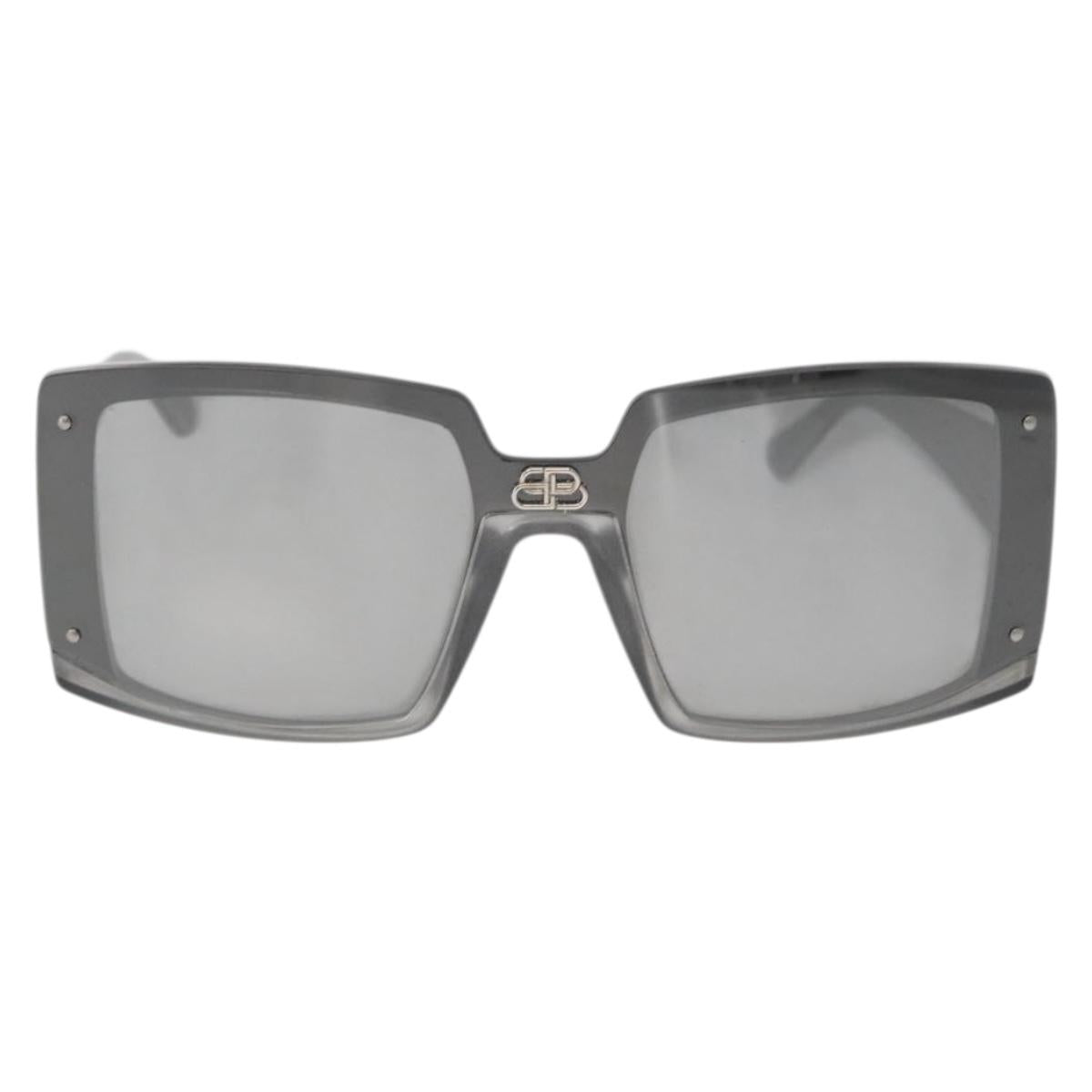 BALENCIAGA Sunglasses plastic Silver BB0081S Auth BA12014M