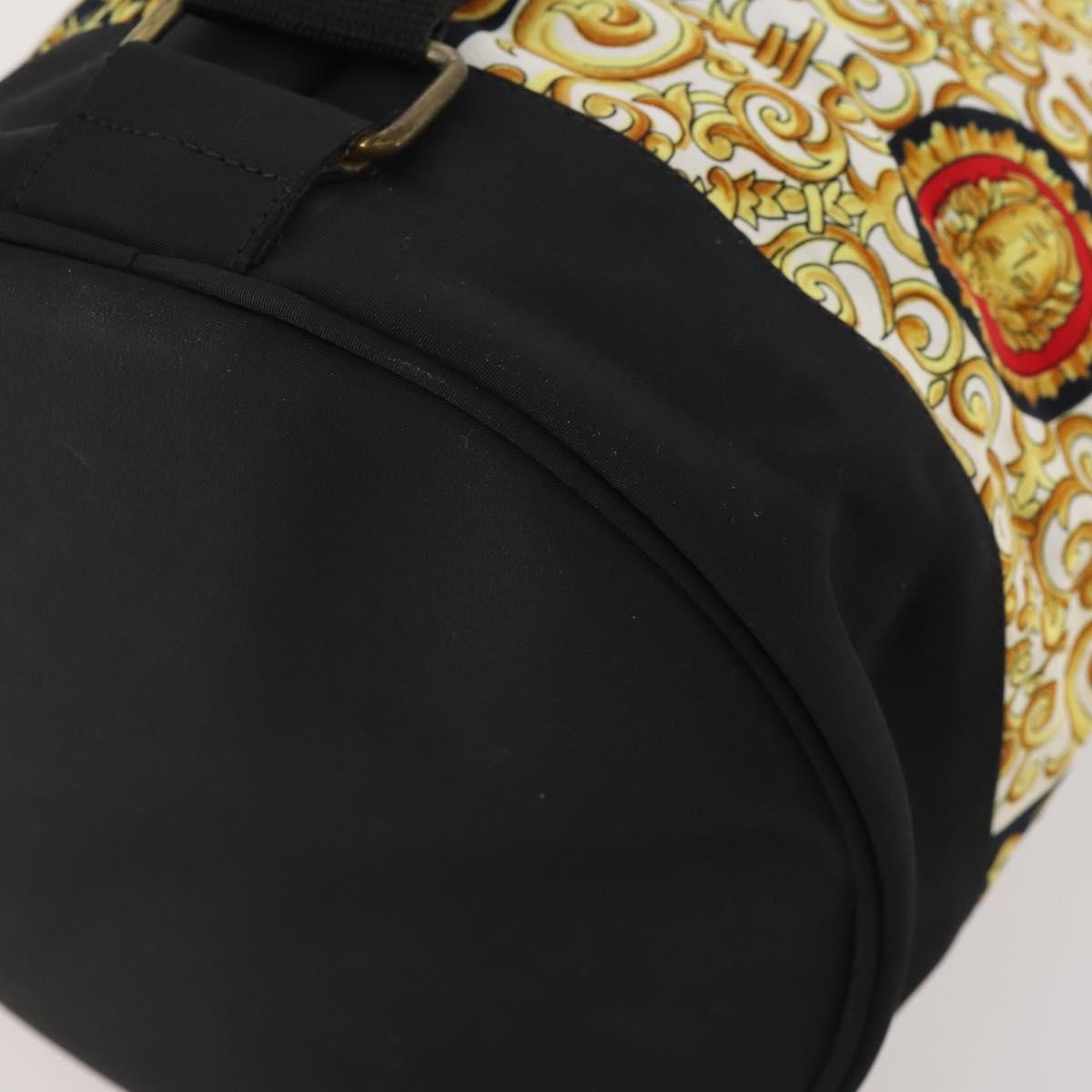 VERSACE Shoulder Bag Canvas Multicolor Gold Auth BA12046A