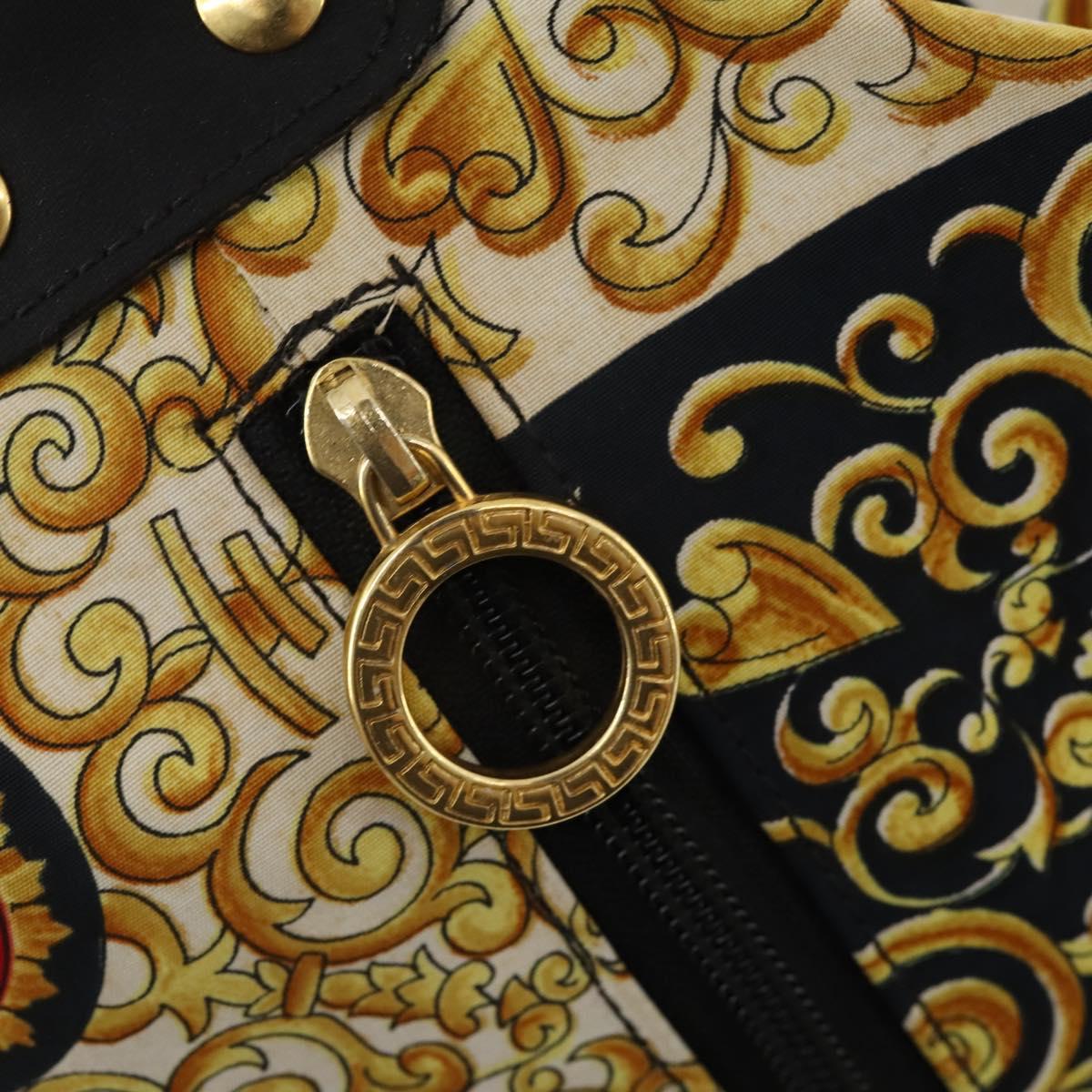 VERSACE Shoulder Bag Canvas Multicolor Gold Auth BA12046A