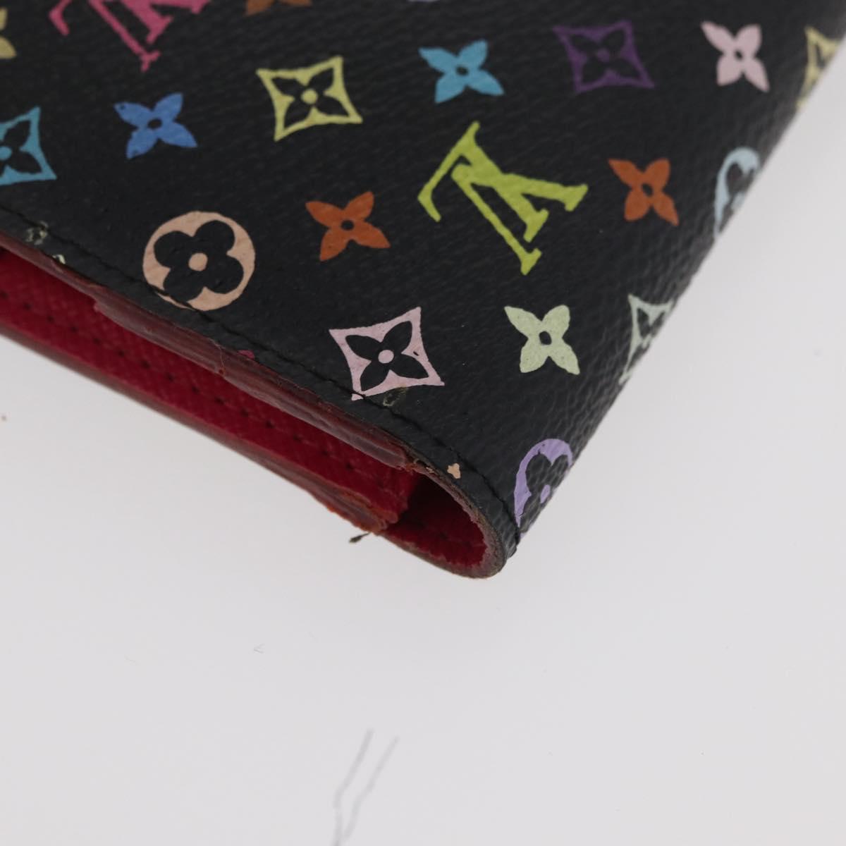 LOUIS VUITTON Multicolor PortefeuilleInsolite Wallet Black M60271 Auth BA12055A