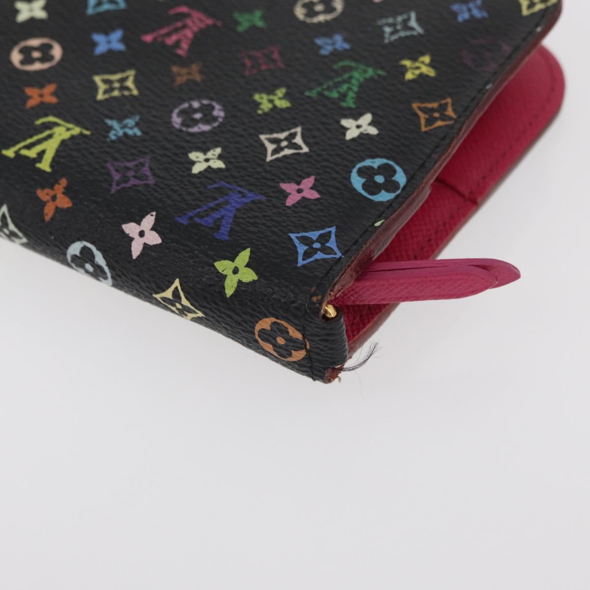 LOUIS VUITTON Multicolor PortefeuilleInsolite Wallet Black M60271 Auth BA12055A