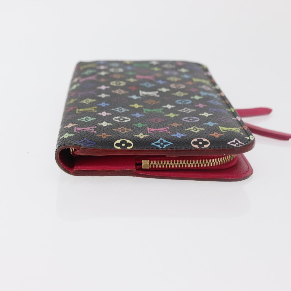 LOUIS VUITTON Multicolor PortefeuilleInsolite Wallet Black M60271 Auth BA12055A