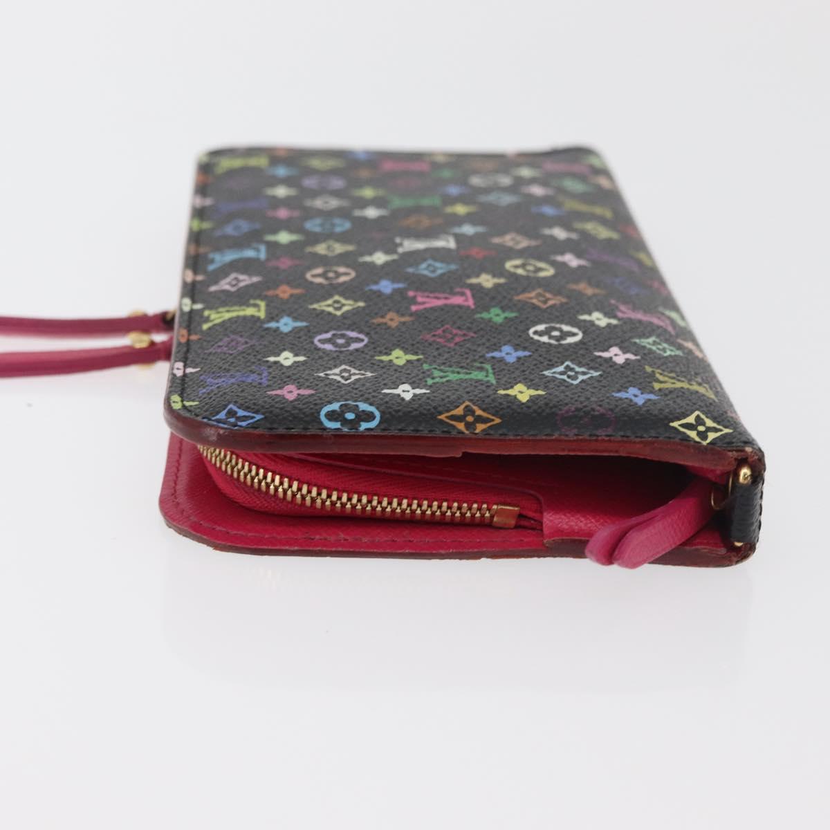 LOUIS VUITTON Multicolor PortefeuilleInsolite Wallet Black M60271 Auth BA12055A