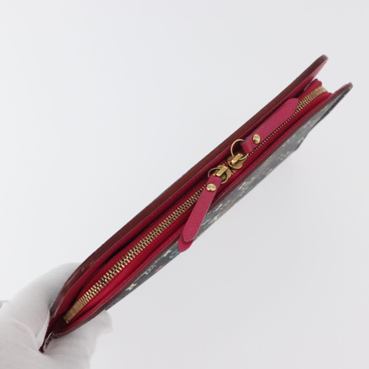 LOUIS VUITTON Multicolor PortefeuilleInsolite Wallet Black M60271 Auth BA12055A