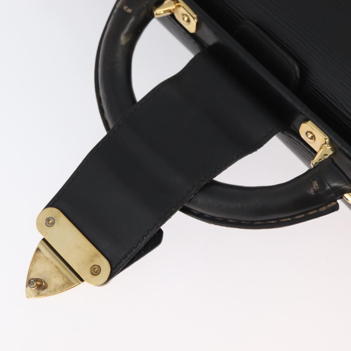 LOUIS VUITTON Epi Serviette Fermoir Business Bag Black M54352 LV Auth BA12065