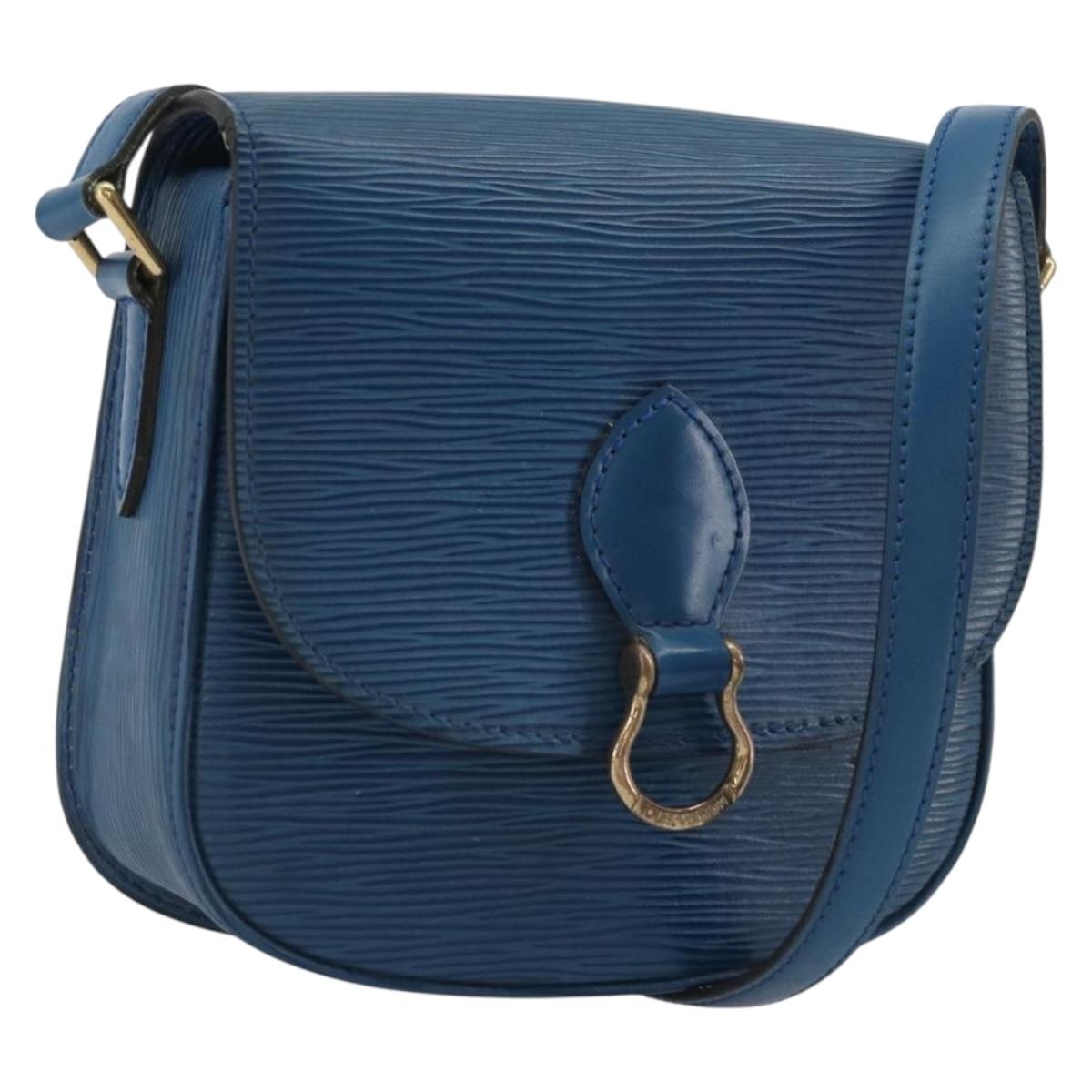 LOUIS VUITTON Epi Saint Cloud PM Shoulder Bag Blue M52195 LV Auth BA12068A