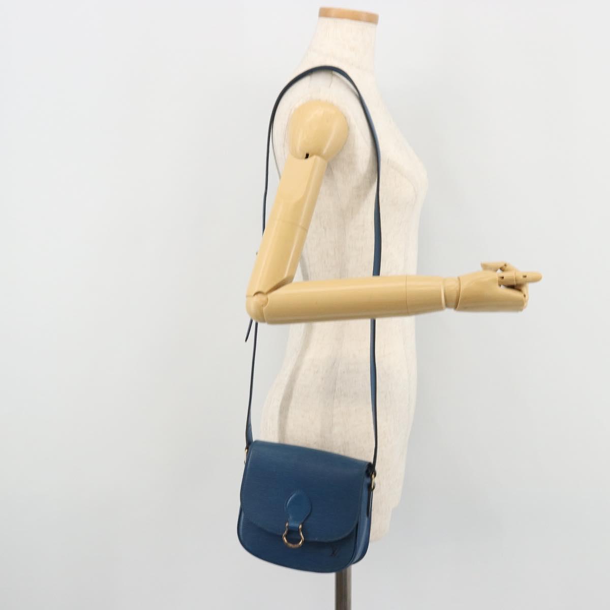 LOUIS VUITTON Epi Saint Cloud PM Shoulder Bag Blue M52195 LV Auth BA12068A