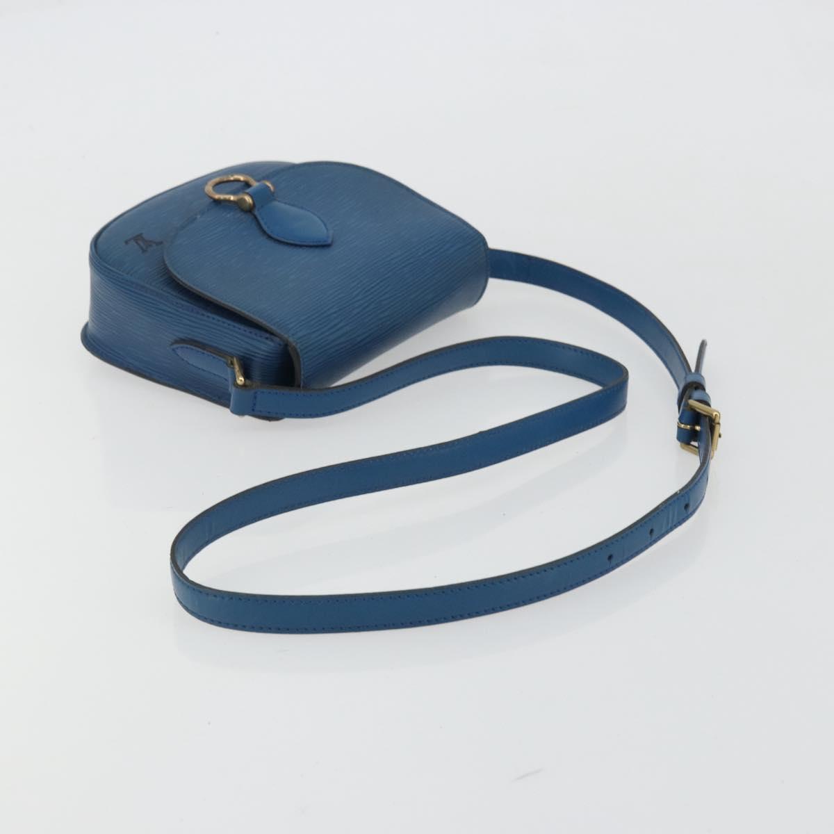 LOUIS VUITTON Epi Saint Cloud PM Shoulder Bag Blue M52195 LV Auth BA12068A