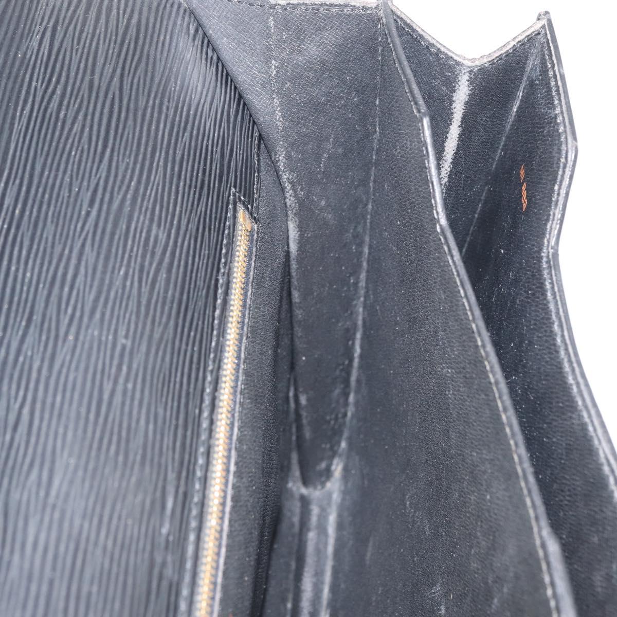LOUIS VUITTON Epi Serviette Conseiller Business Bag Black M54422 LV Auth BA12072