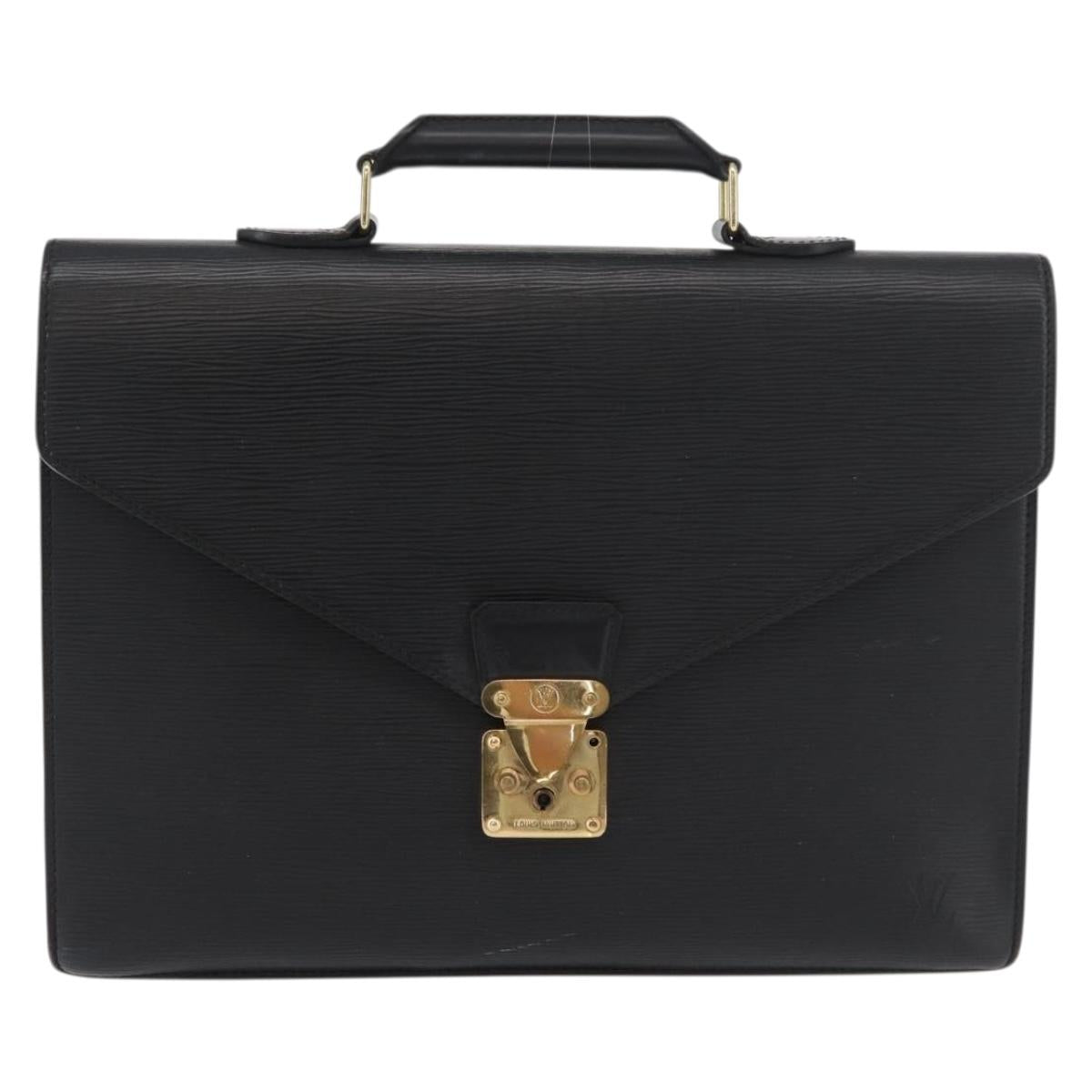 LOUIS VUITTON Epi Serviette Conseiller Business Bag Black M54422 LV Auth BA12072