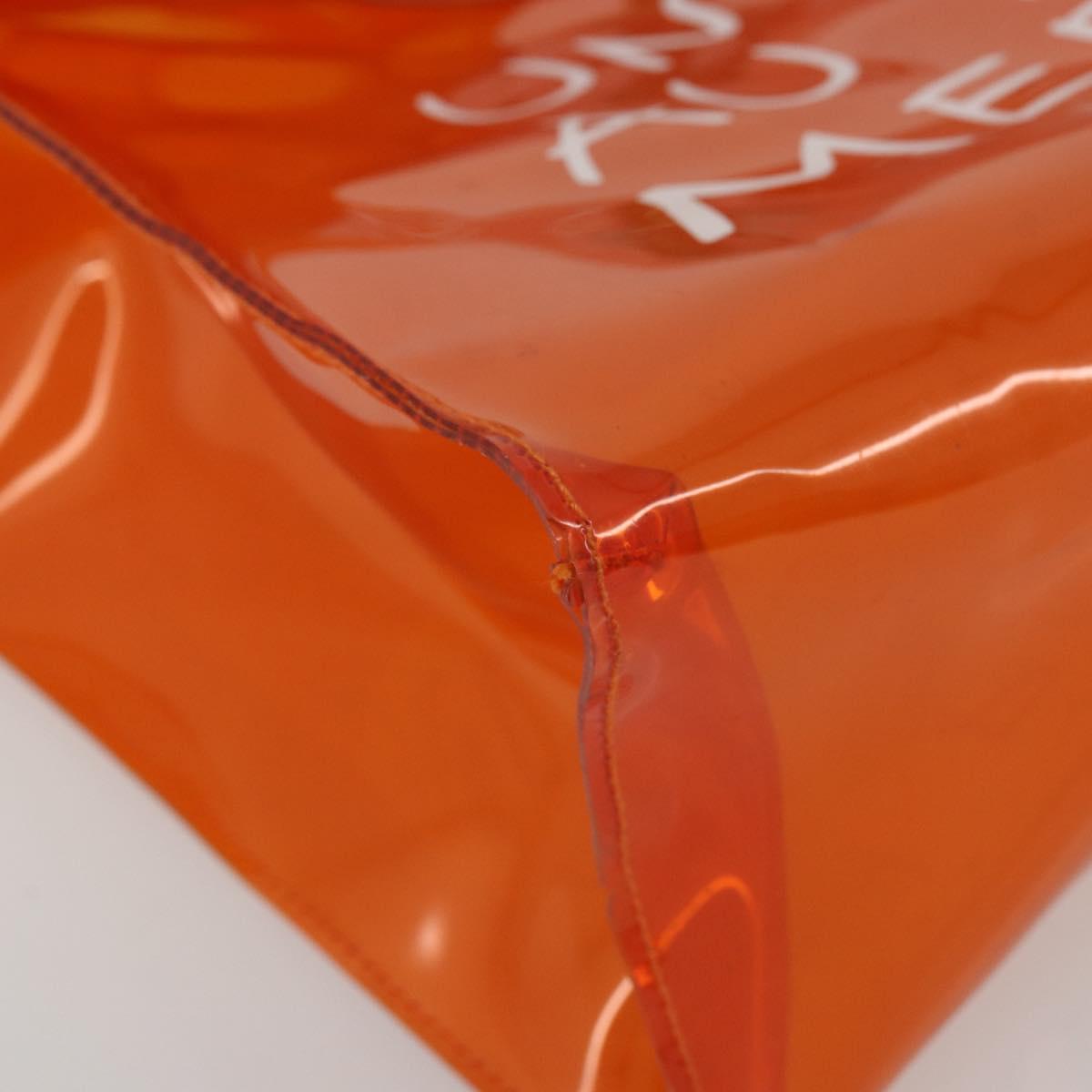HERMES Vinyl Kelly Hand Bag Vinyl Orange Auth BA12081A