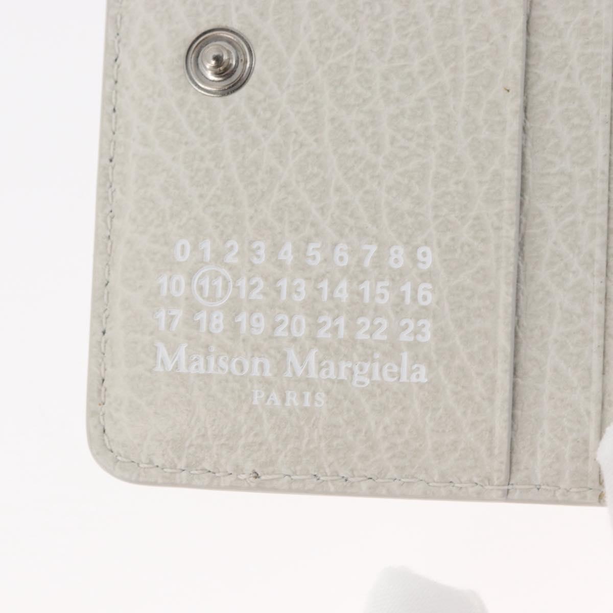 Maison Margiela Card Key Case Leather White Auth BA12102A