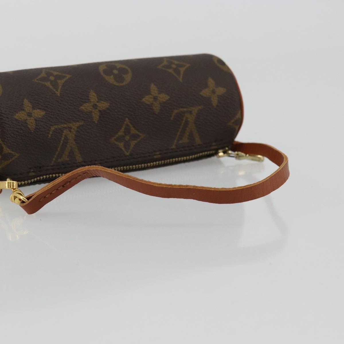 LOUIS VUITTON Monogram Papillon Pouch LV Auth BA12116
