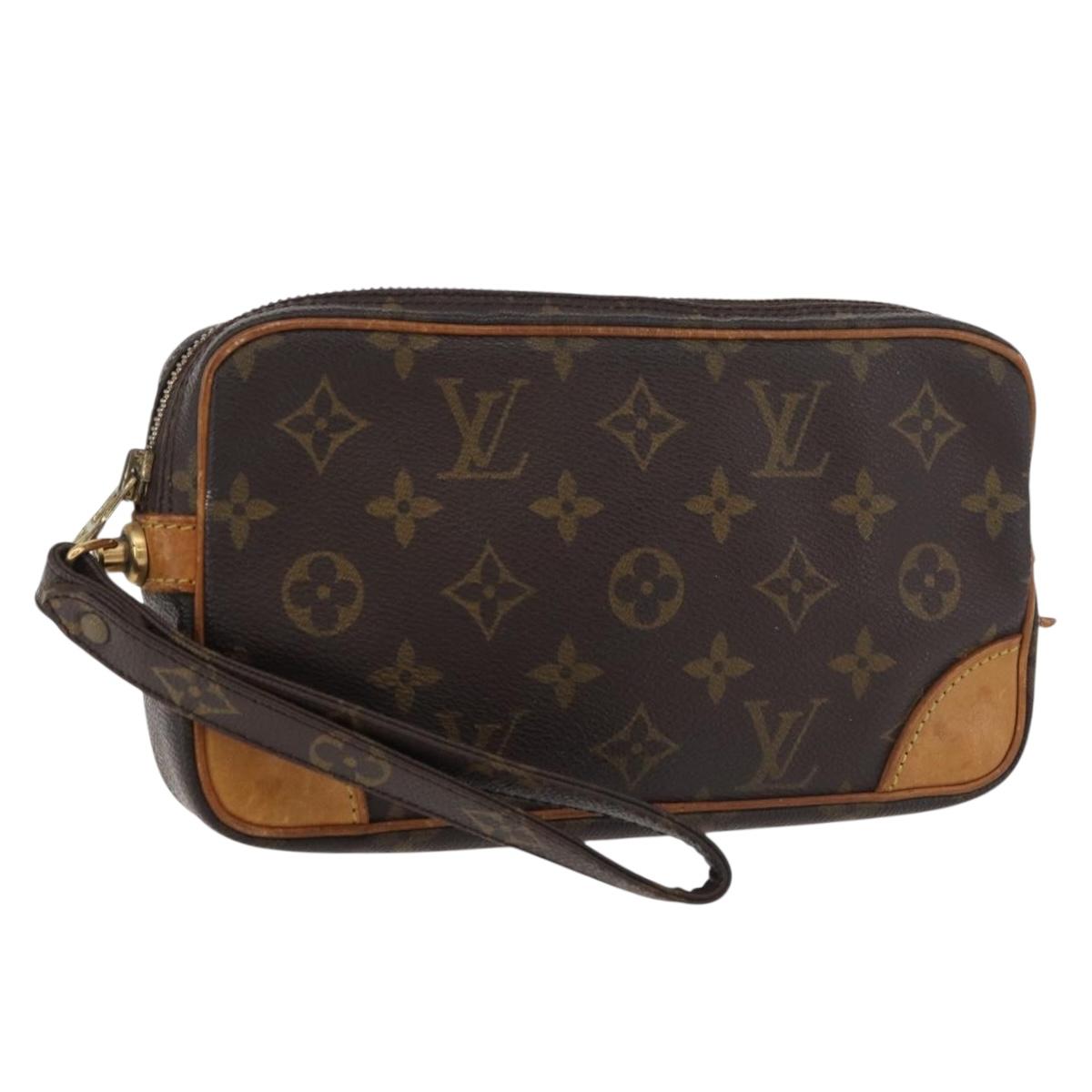 LOUIS VUITTON Monogram Marly Dragonne PM Clutch Bag M51827 LV Auth BA12140