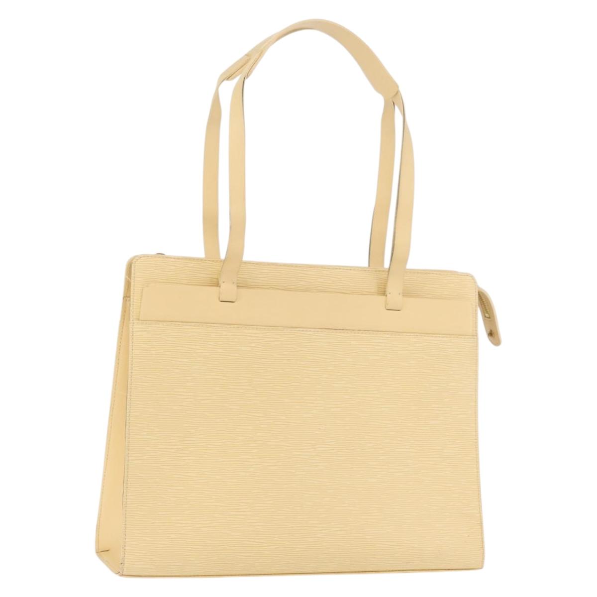 LOUIS VUITTON Epi Croisette GM Tote Bag Vanilla M5250A LV Auth BA12143