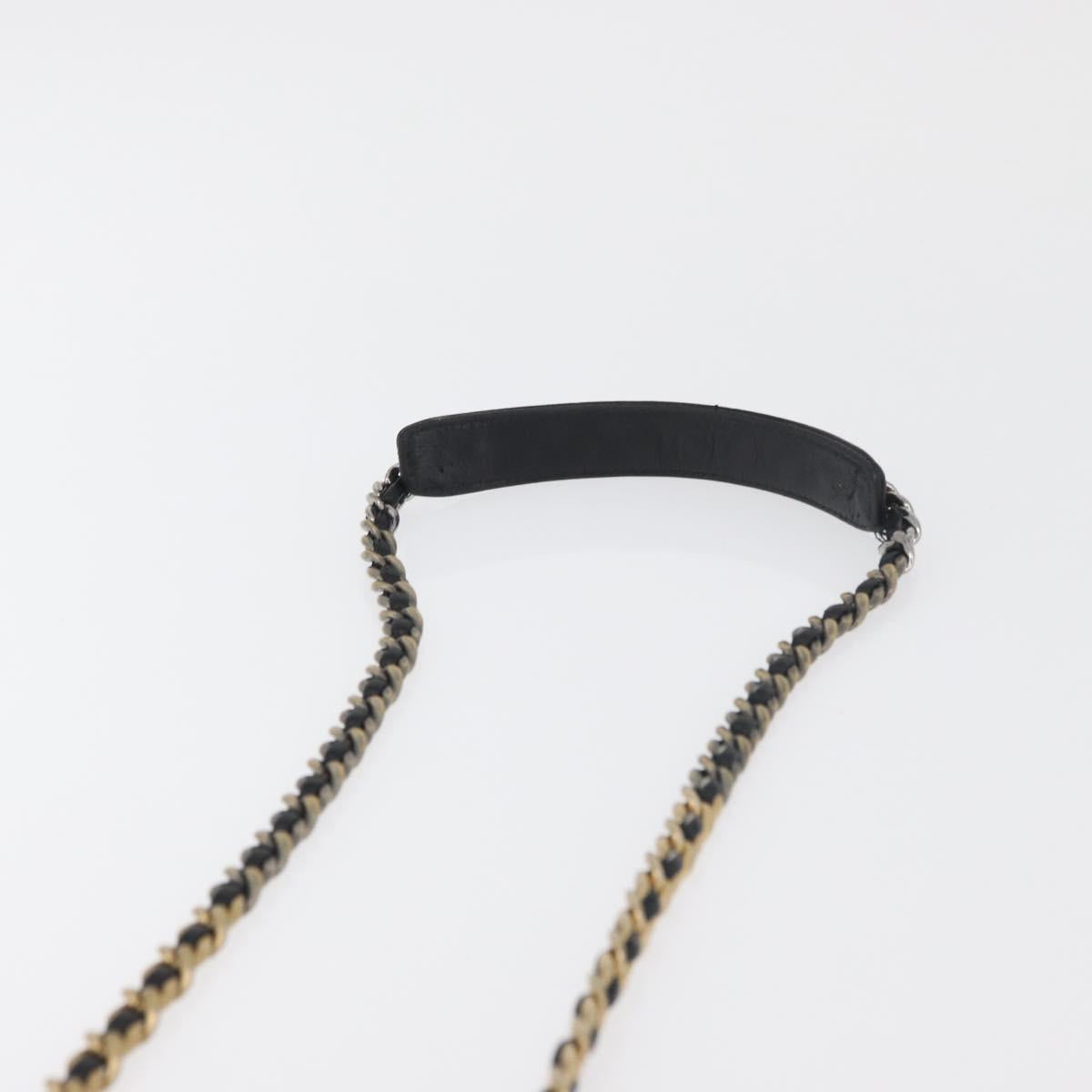 CHANEL Matelasse Chain iPhone Case Bag Lamb Skin Black Gold CC Auth BA12149A