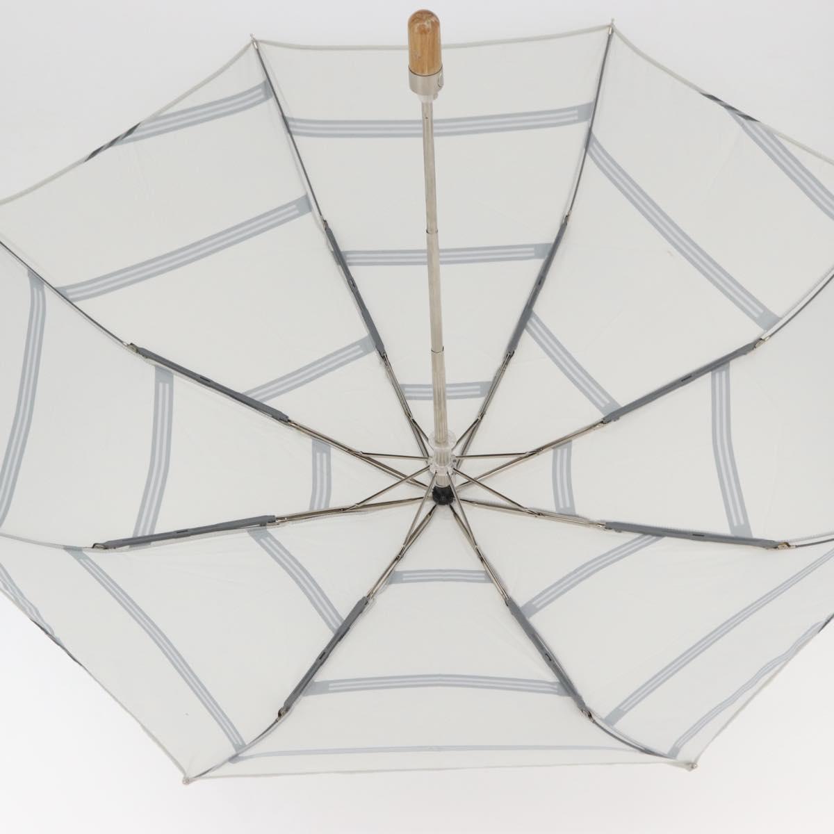 LOUIS VUITTON Fondation Folding Umbrella Nylon Gray LV Auth BA12155A