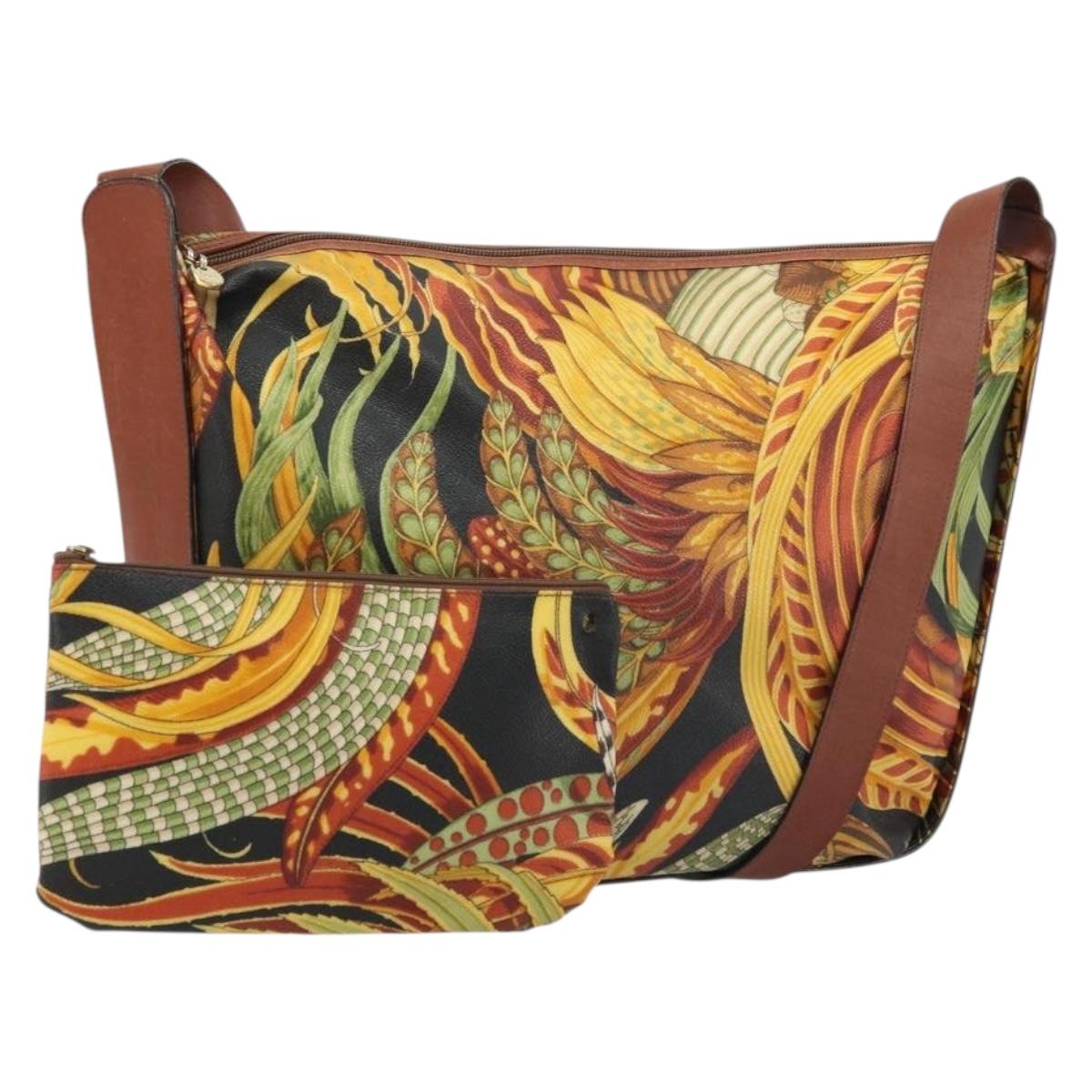 Salvatore Ferragamo Shoulder Bag PVC Multicolor Gold Auth BA12163A