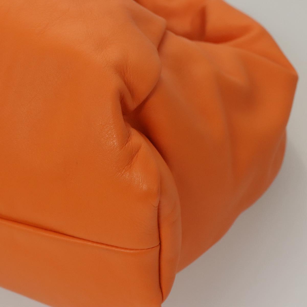 BOTTEGA VENETA Shoulder Bag Leather Orange Auth BA1216AM