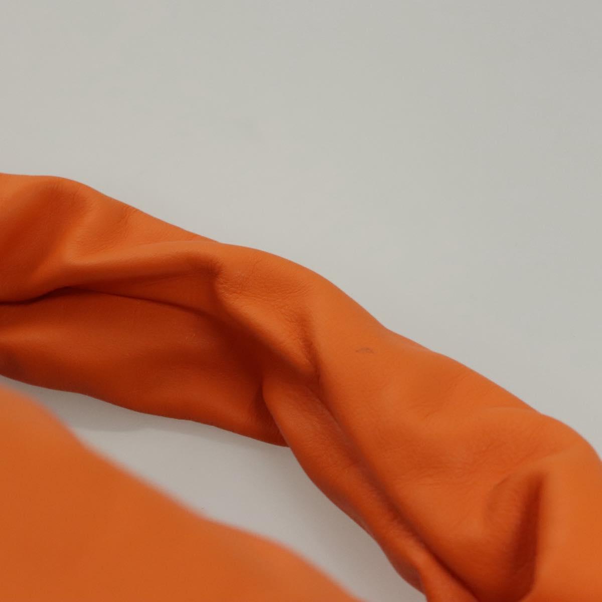 BOTTEGA VENETA Shoulder Bag Leather Orange Auth BA1216AM