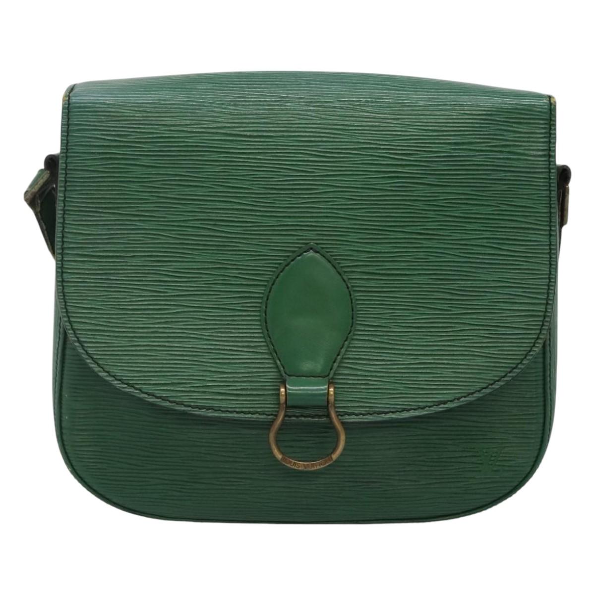 LOUIS VUITTON Epi Saint Cloud GM Shoulder Bag Green M52194 LV Auth BA1218