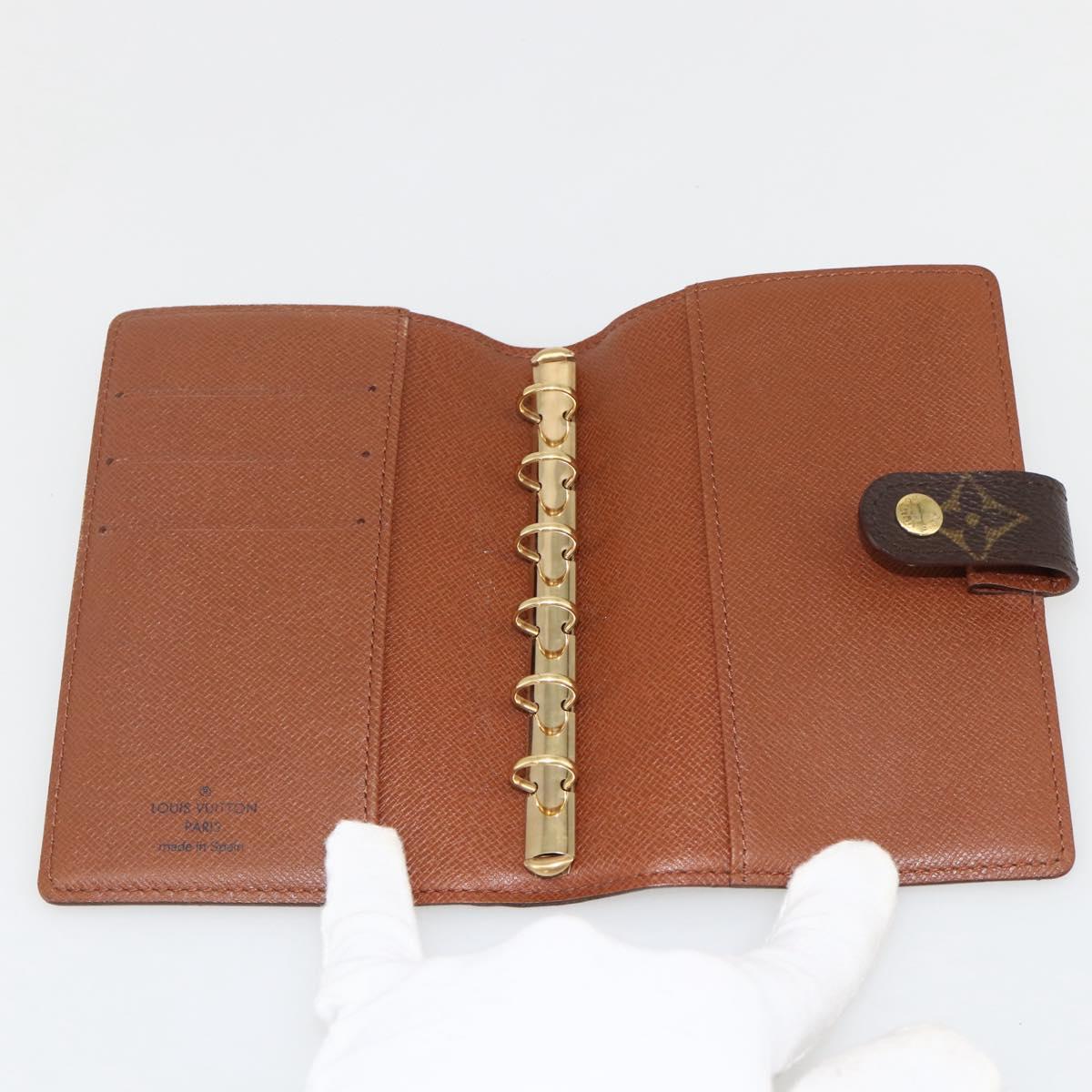 LOUIS VUITTON Monogram Agenda PM Day Planner Cover R20005 LV Auth BA12184A