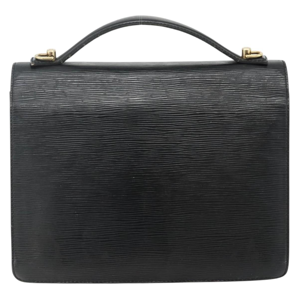 LOUIS VUITTON Epi Monceau 28 Hand Bag Black M52122 LV Auth BA12216