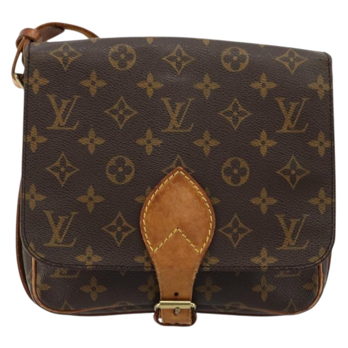 LOUIS VUITTON Monogram Cartouchiere MM Shoulder Bag M51253 LV Auth BA12218