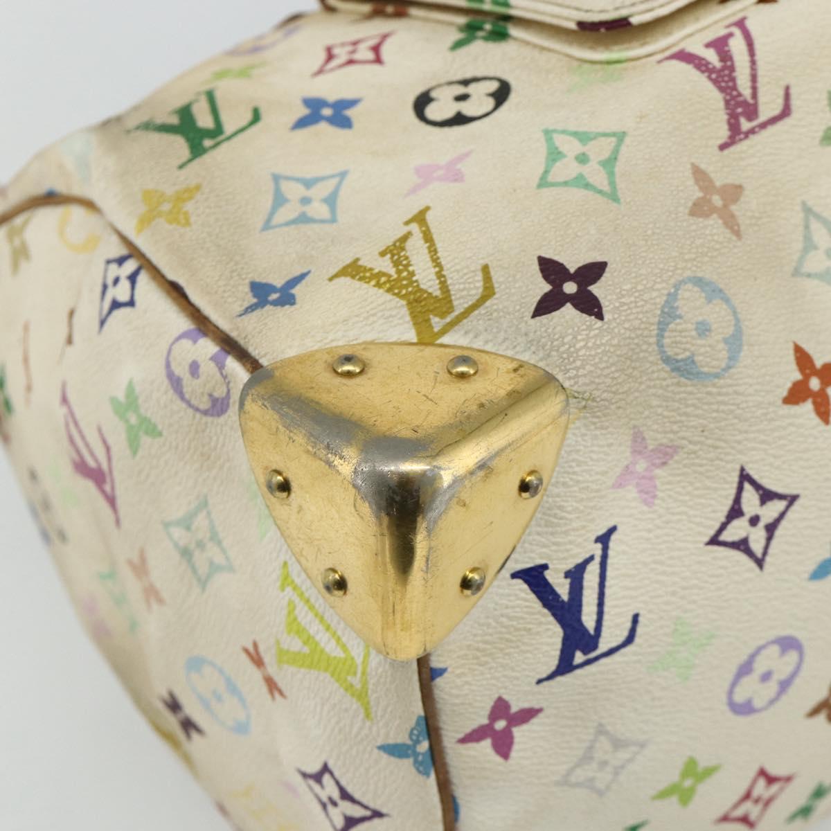 LOUIS VUITTON Monogram Multicolor Speedy 30 Bag White M92643 LV Auth BA12232