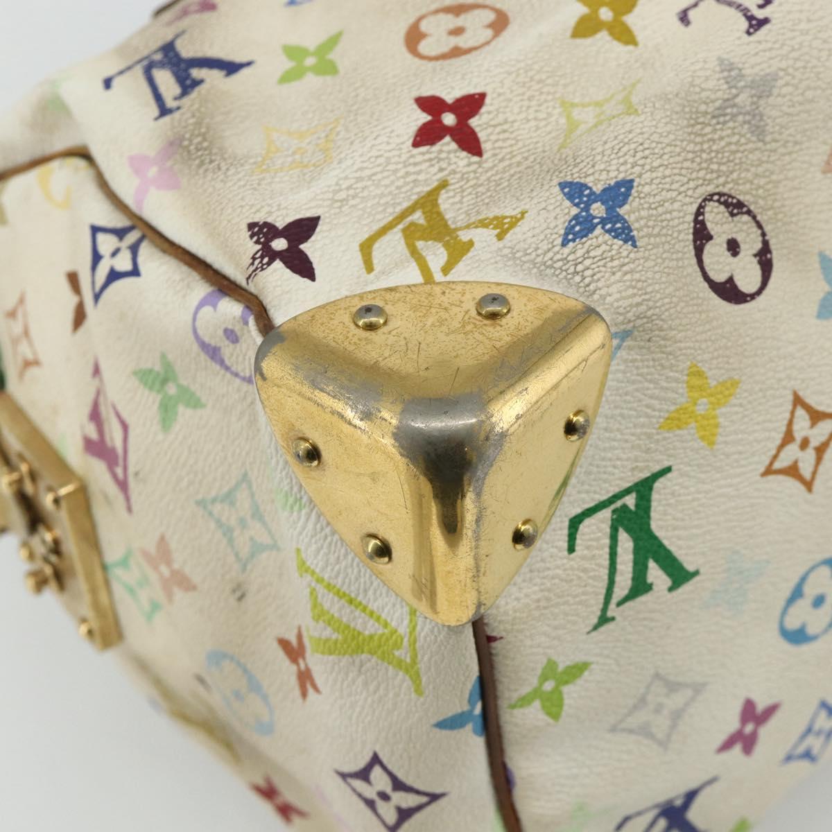 LOUIS VUITTON Monogram Multicolor Speedy 30 Bag White M92643 LV Auth BA12232