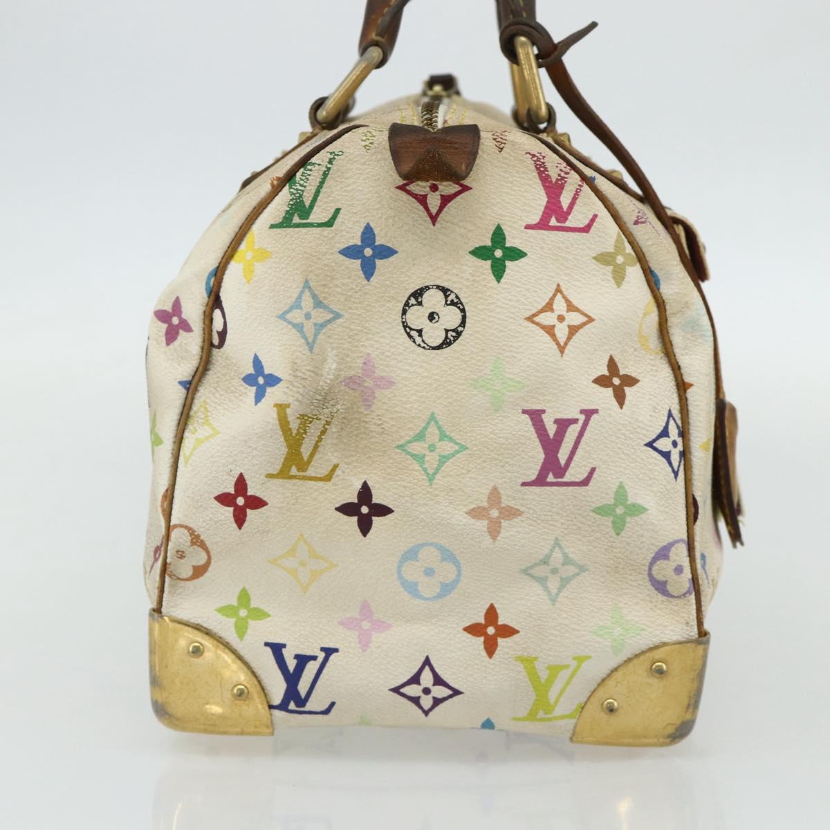 LOUIS VUITTON Monogram Multicolor Speedy 30 Bag White M92643 LV Auth BA12232