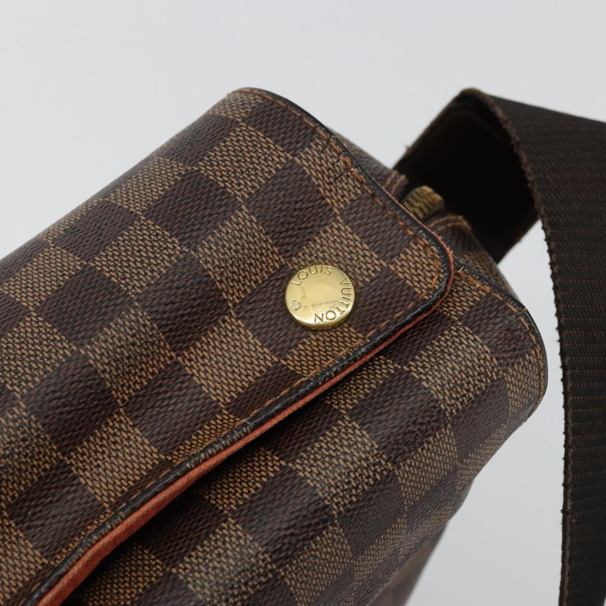 LOUIS VUITTON Damier Ebene Naviglio Shoulder Bag N45255 LV Auth BA12240