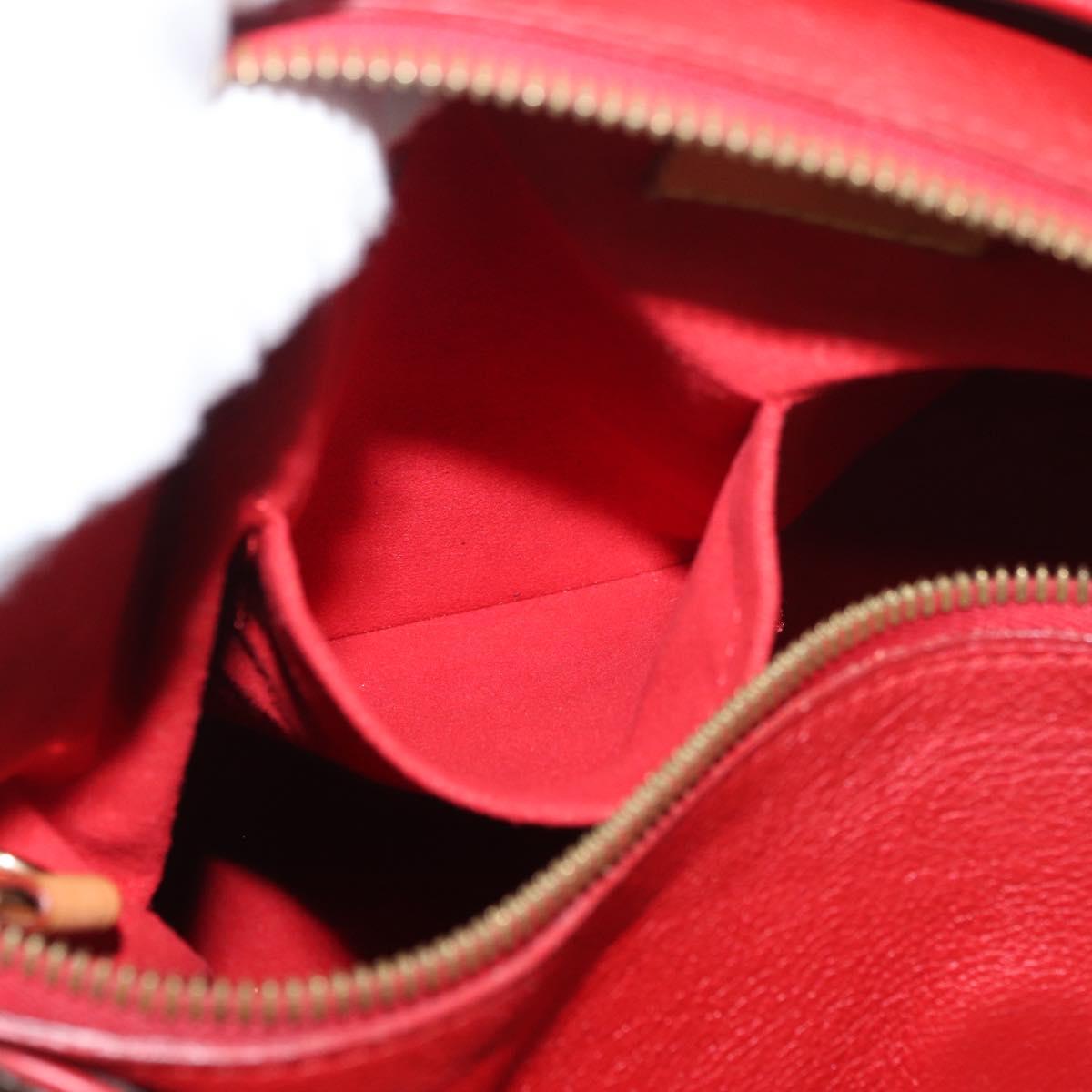LOUIS VUITTON Monogram Pallas MM Hand Bag 2way Red M41175 LV Auth BA12249A