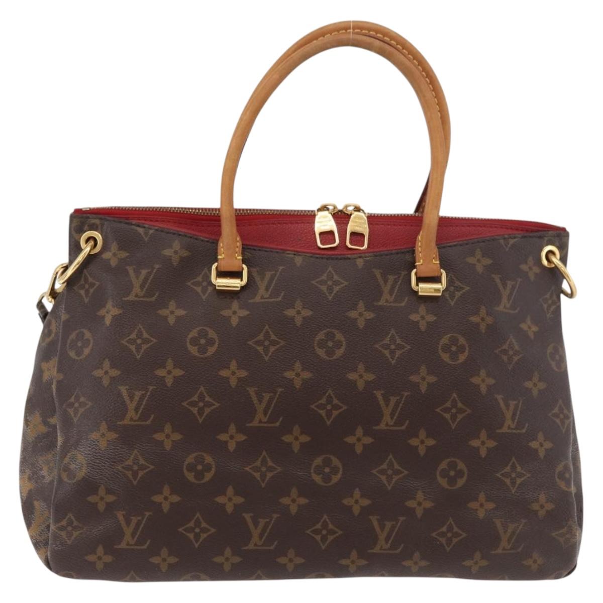 LOUIS VUITTON Monogram Pallas MM Hand Bag 2way Red M41175 LV Auth BA12249A