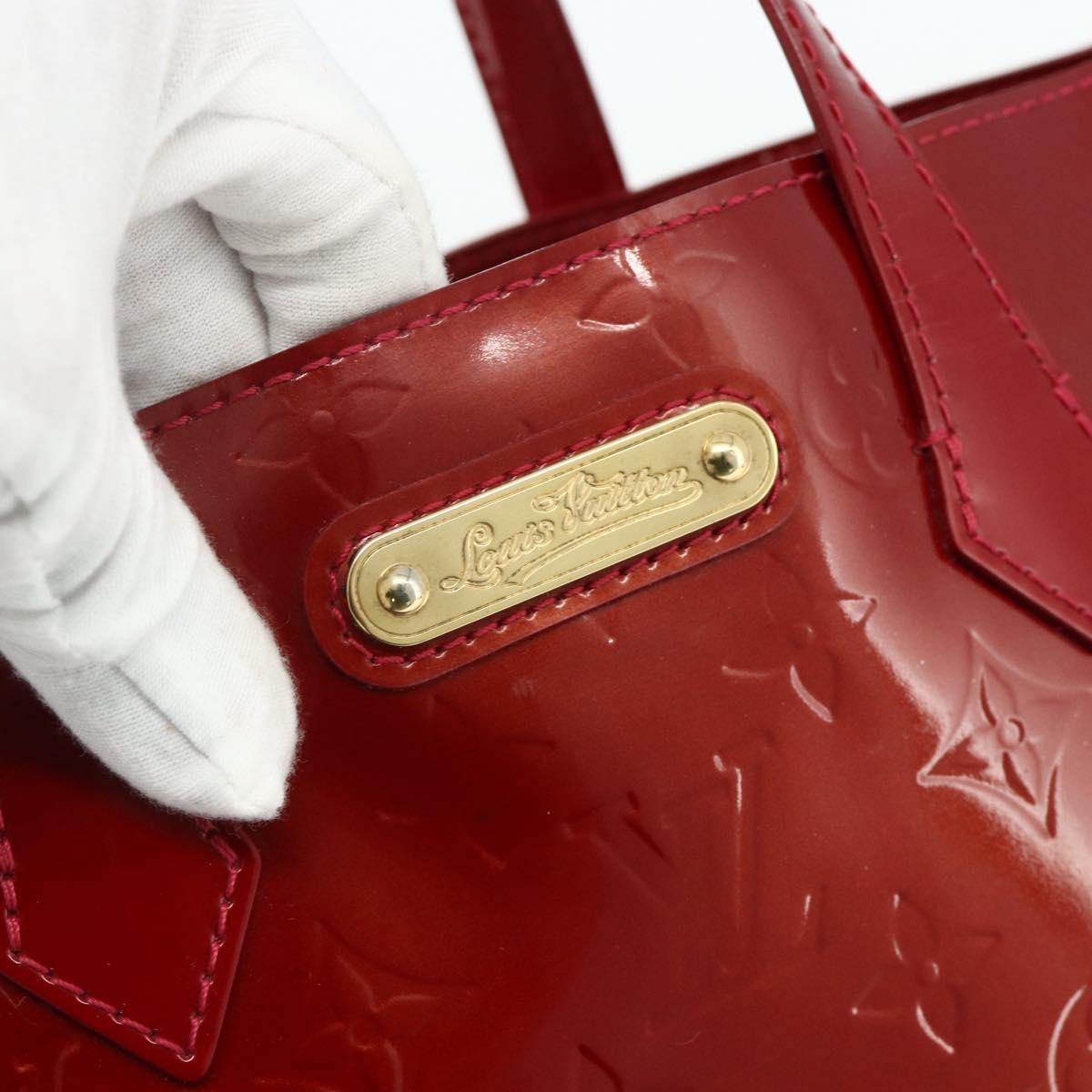 LOUIS VUITTON Monogram Vernis Wilshire PM Bag Pomme D'amour M93642 Auth BA12260