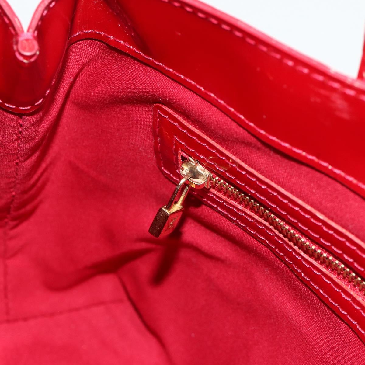 LOUIS VUITTON Monogram Vernis Wilshire PM Bag Pomme D'amour M93642 Auth BA12260