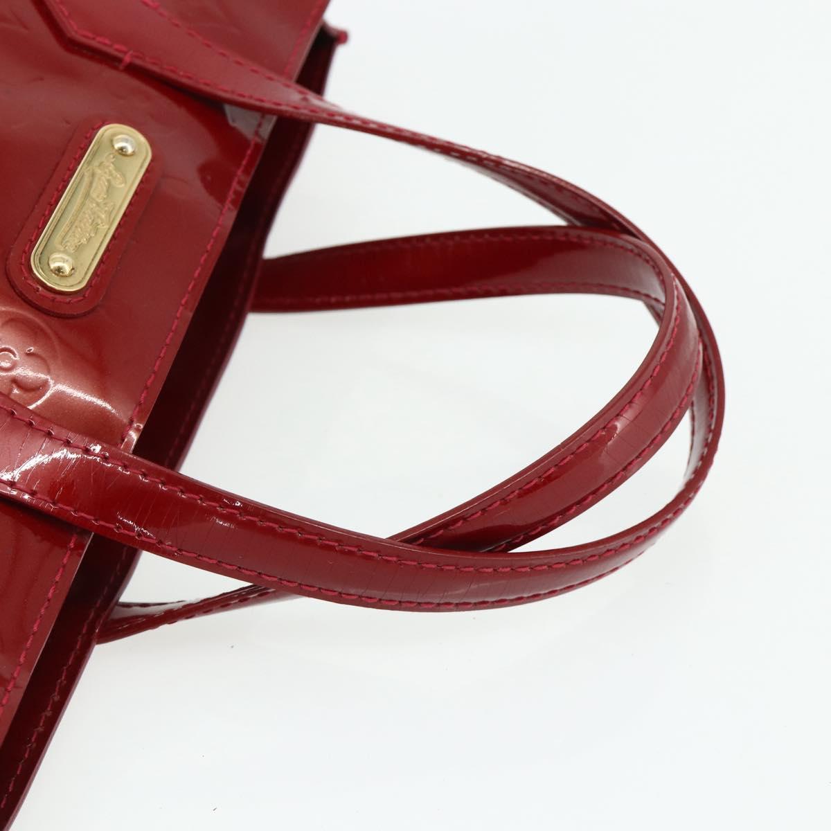 LOUIS VUITTON Monogram Vernis Wilshire PM Bag Pomme D'amour M93642 Auth BA12260
