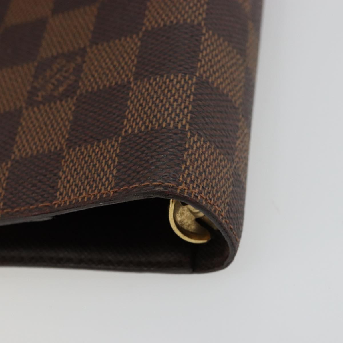 LOUIS VUITTON Damier Graphite Agenda MM Day Planner Cover R20242 LV Auth BA12280