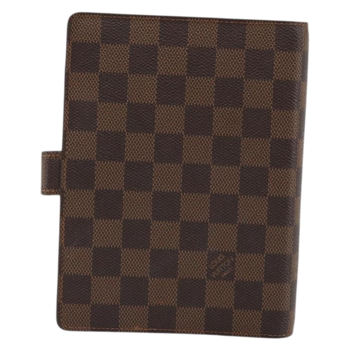 LOUIS VUITTON Damier Graphite Agenda MM Day Planner Cover R20242 LV Auth BA12280