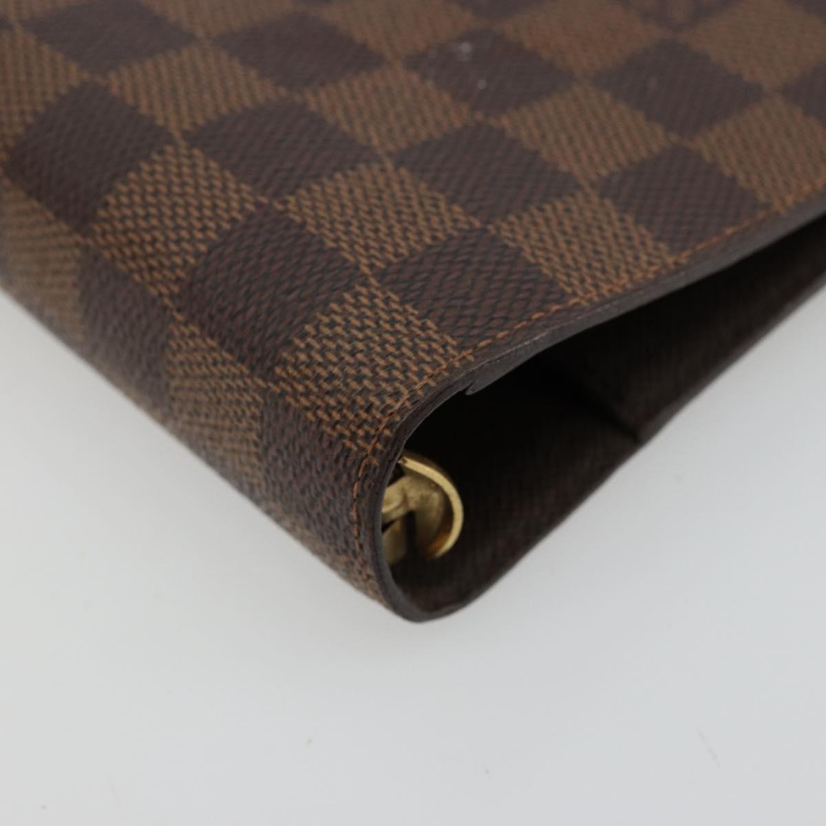 LOUIS VUITTON Damier Graphite Agenda MM Day Planner Cover R20242 LV Auth BA12280