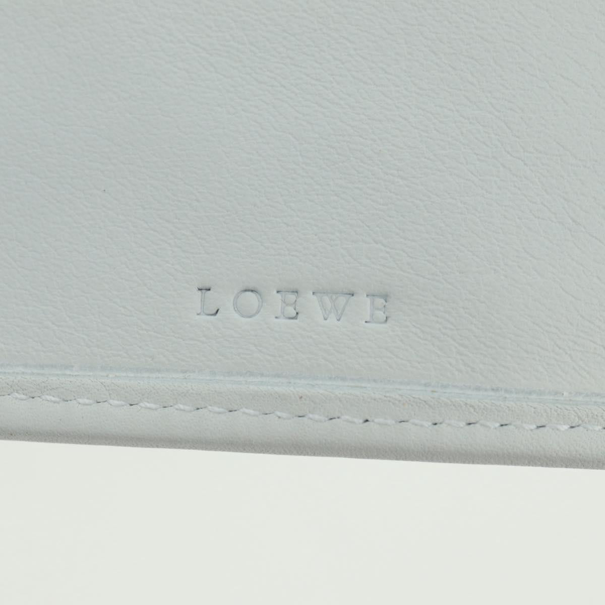 LOEWE Wallet Suede Light Blue Silver Auth BA12283V