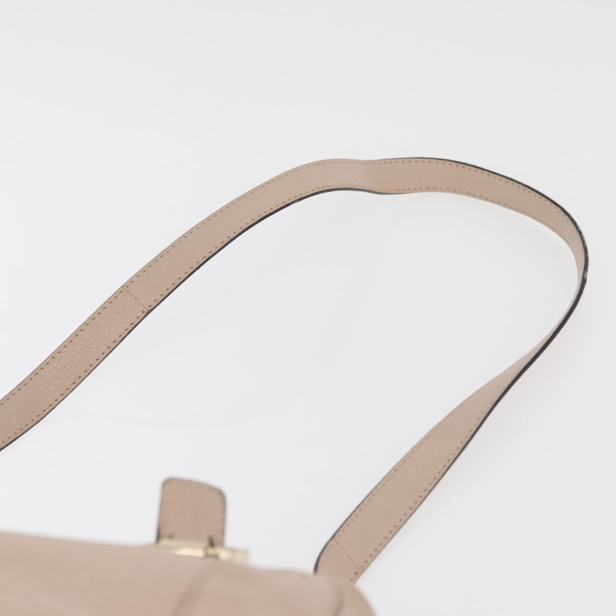 Chloe Hand Bag Leather 2way Beige Gold Auth BA12288A