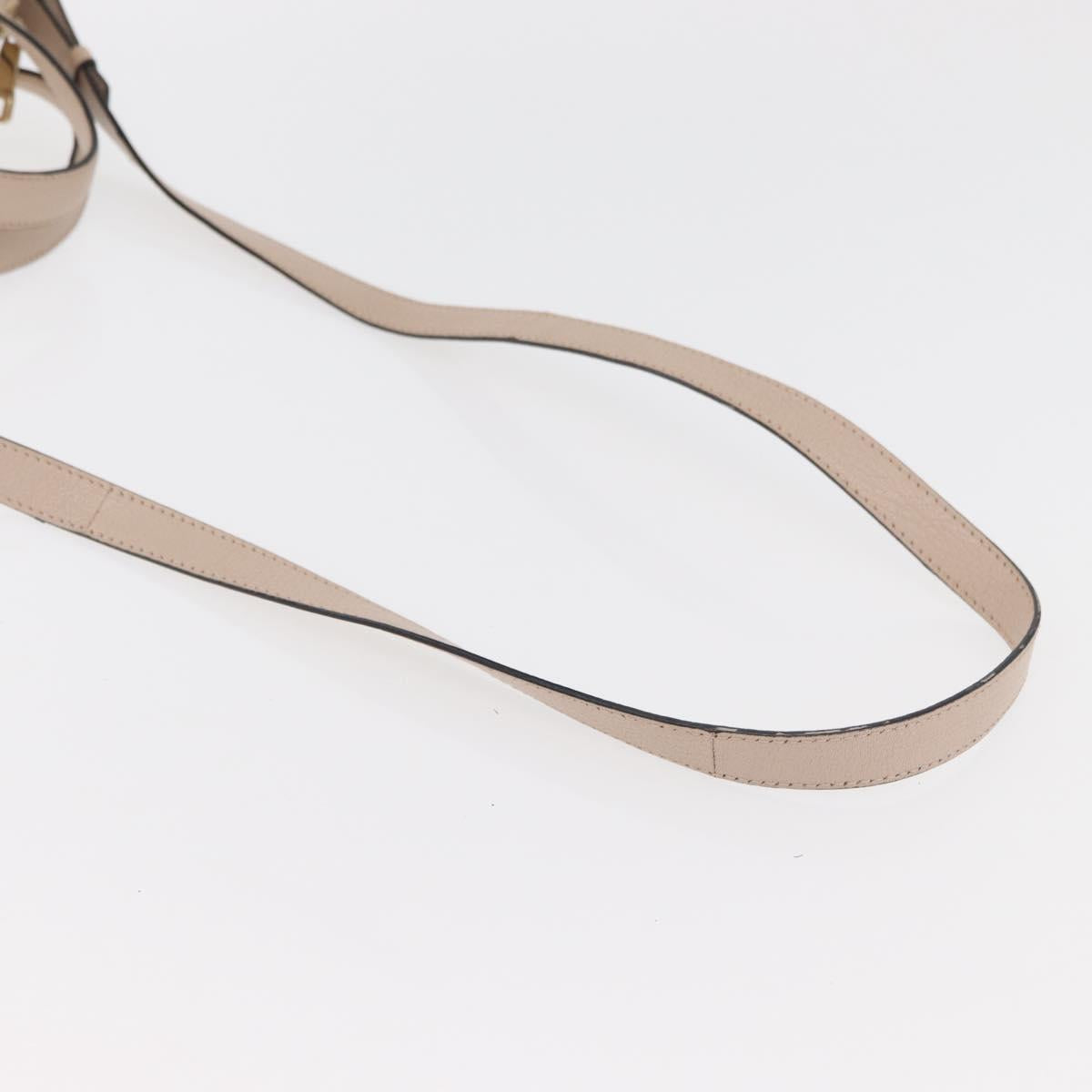 Chloe Hand Bag Leather 2way Beige Gold Auth BA12288A